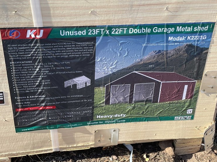 #2854-•-2026-unused-23'-x-22'-double-garage-metal-shed-image-1