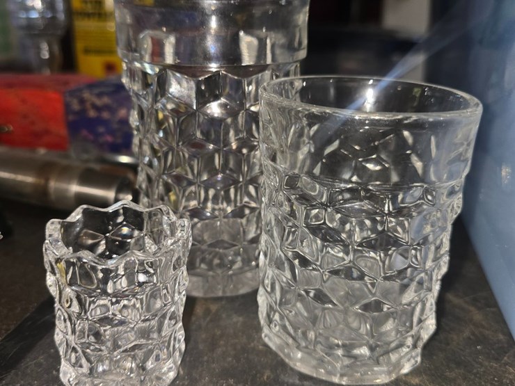 #411-•-tote-of-fostoria-glass-image-1