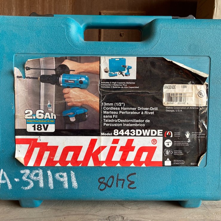 #39191 • MAKITA CORDLESS HAMMER DRIVER DRILL