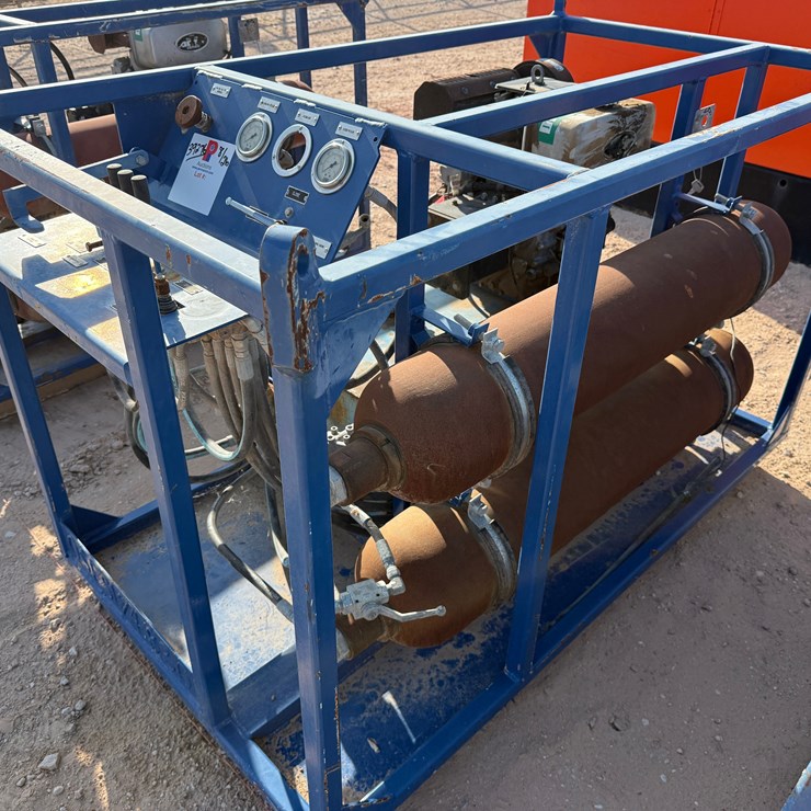 3K WP 2-BOTTLE ACCUMULATOR NITROGEN BACKUP / TEST SKID P/B KUBOTA ACTV DIESEL ENGINE