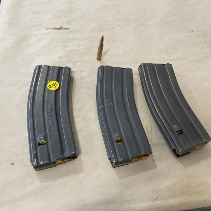 (3) 223 Magazines & Ammo
