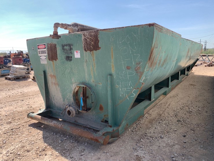 40’l-x-11’-w-x-7’-t-350bbl-round-bottom-open-top-skidded-tank-image-1