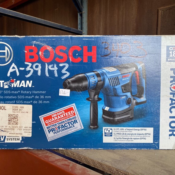 #39193 • BOSCH HITMAN SDS-MAX ROTARY HAMMER