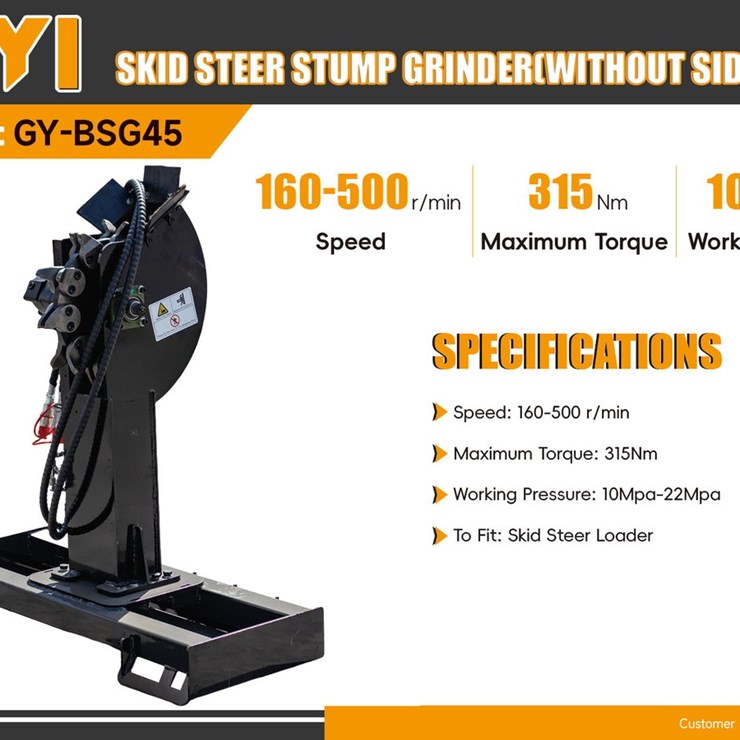 2026 GIYI GY-BSG45 Skid Stump Grinder (Unused)