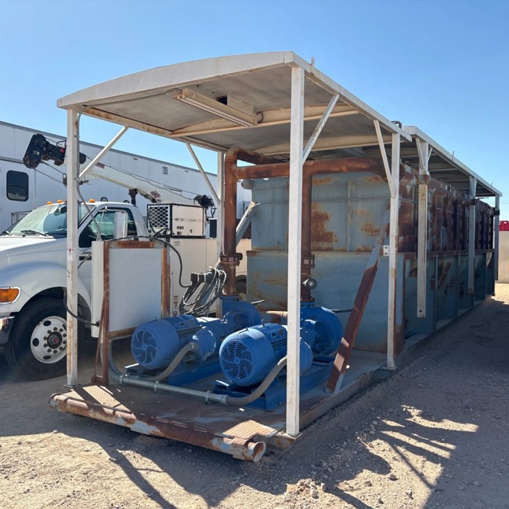 48’ x 104” x 11’ 300BBL mud mixing system, skidded