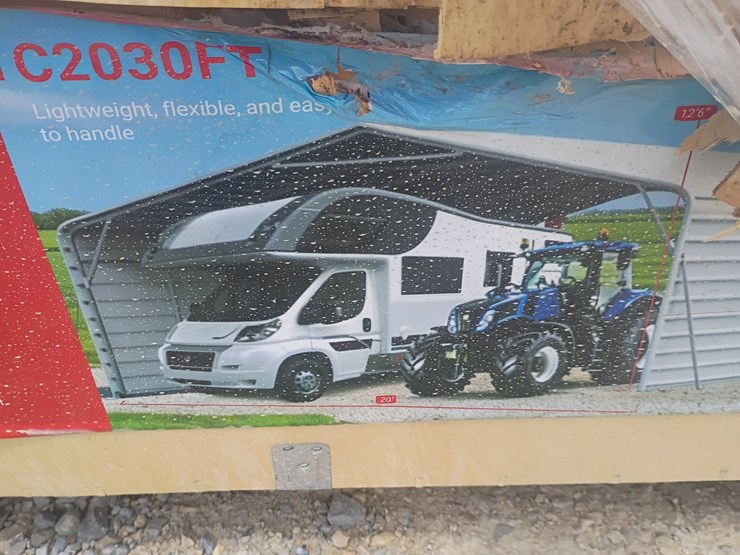 #l77-007-•-sdlanch-20'x30'-all-steel-carport-[damaged]-image-1