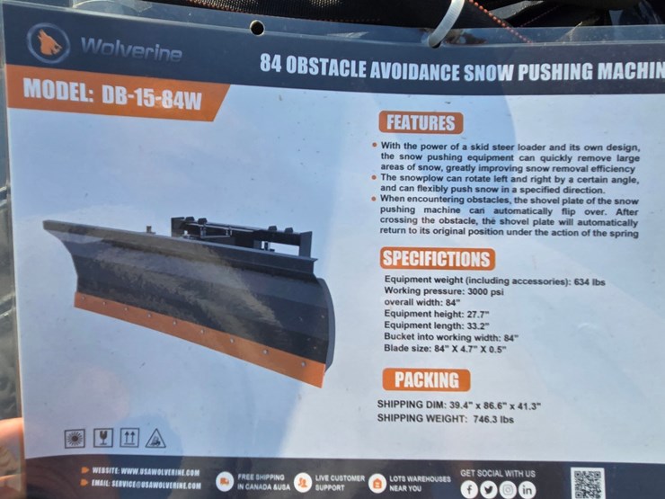 #8441-•-wolverine-84"-dozer-angle-blade-image-3