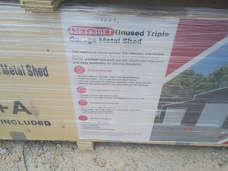 #l77-006-•-sdlanch-42'x30'-triple-garage-metal-shed-image-2