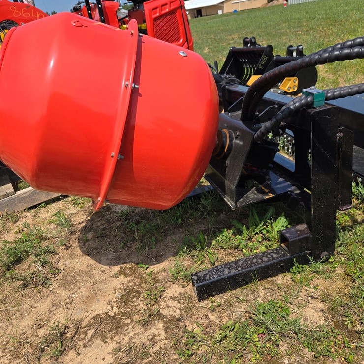 #8262 • mini skid steer concrete mixing drum