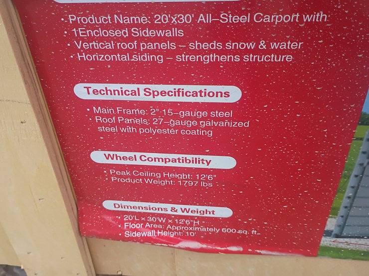#l77-007-•-sdlanch-20'x30'-all-steel-carport-[damaged]-image-2