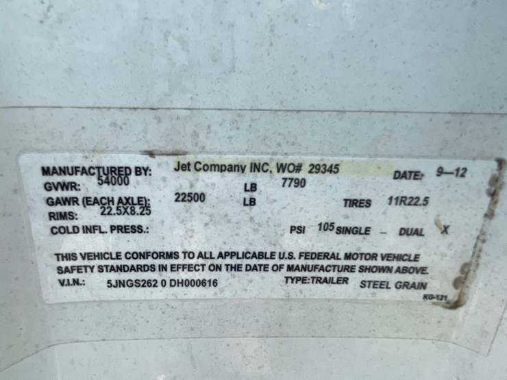 #1260-•-2013-jet-co-tandem-axle-26'-grain-trailer-(has-wi-title)-image-6