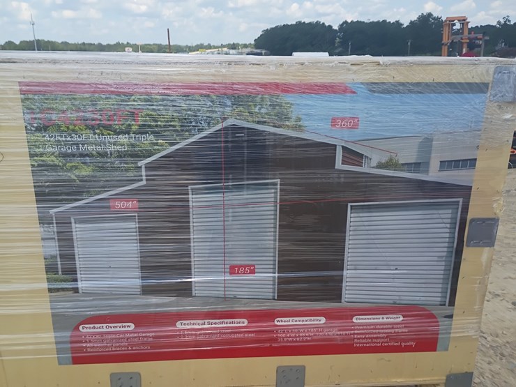 #l77-006-•-sdlanch-42'x30'-triple-garage-metal-shed-image-1