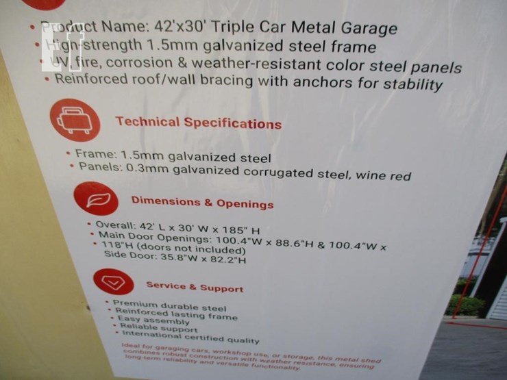 42'-x-30'-triple-garage-metal-shed-image-6
