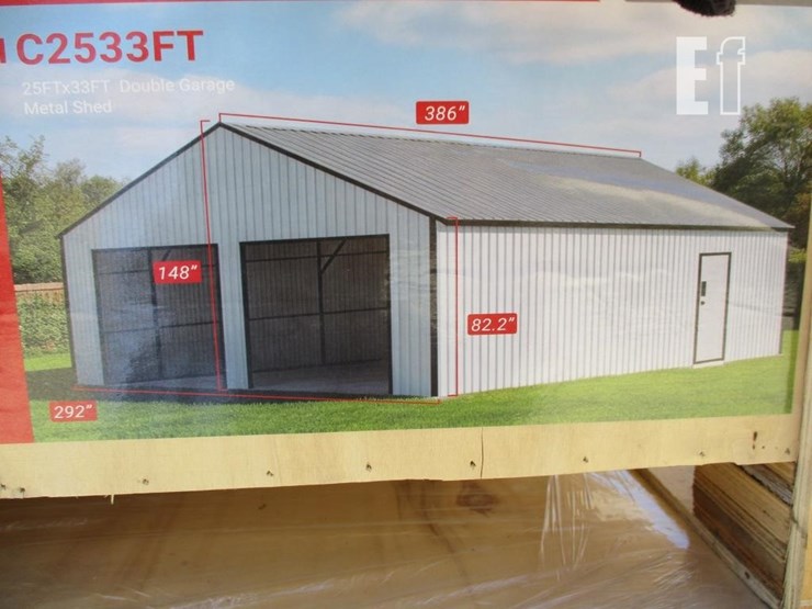 25'-x-33'-double-garage-metal-shed-image-4
