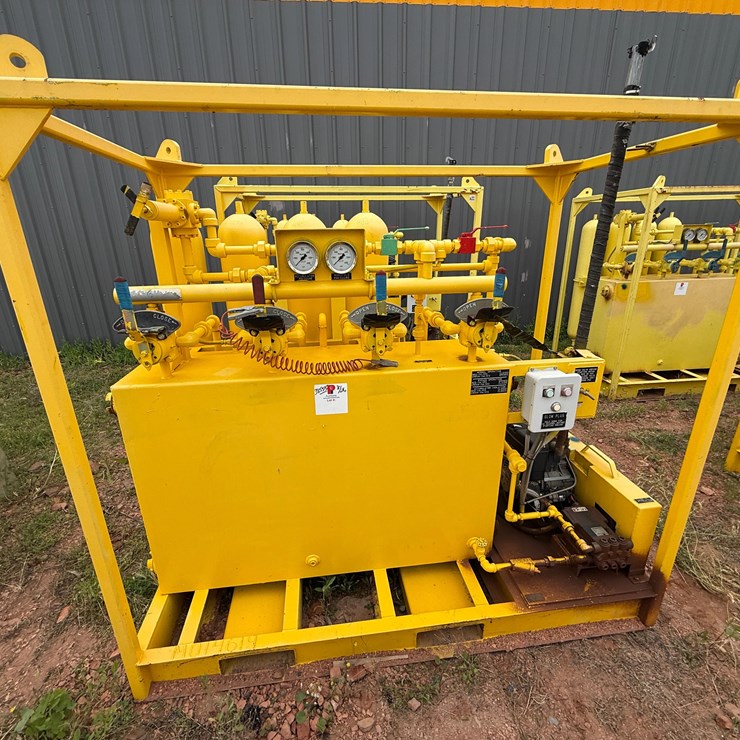 MEYER 3K WP DIESEL POWERED 4-STATION ACCUMULATOR CLOSING UNIT, SKIDDED