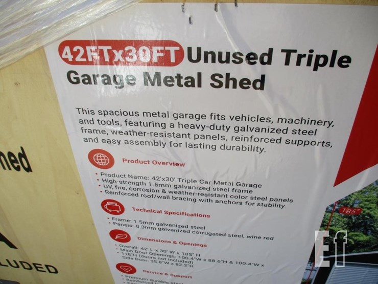 42'-x-30'-triple-garage-metal-shed-image-5