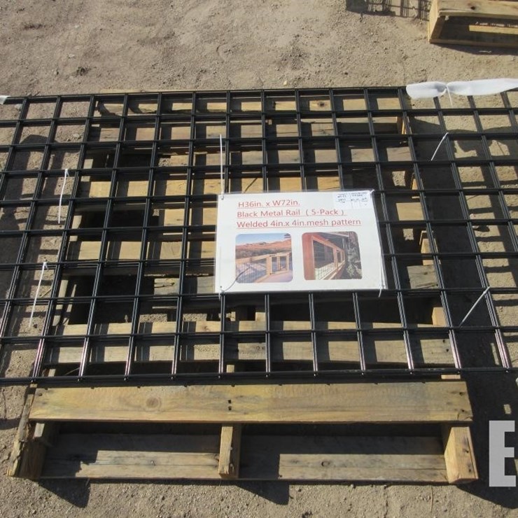36" X 72" BLACK METAL RAIL