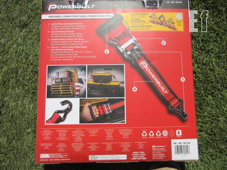 (4)-new-16'-x-1.5"-powerbuilt-ratchet-straps-image-2