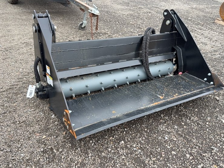 #2043-•-ray-tree-72"-skid-steer-6-in-1-power-rake-bucket-image-2