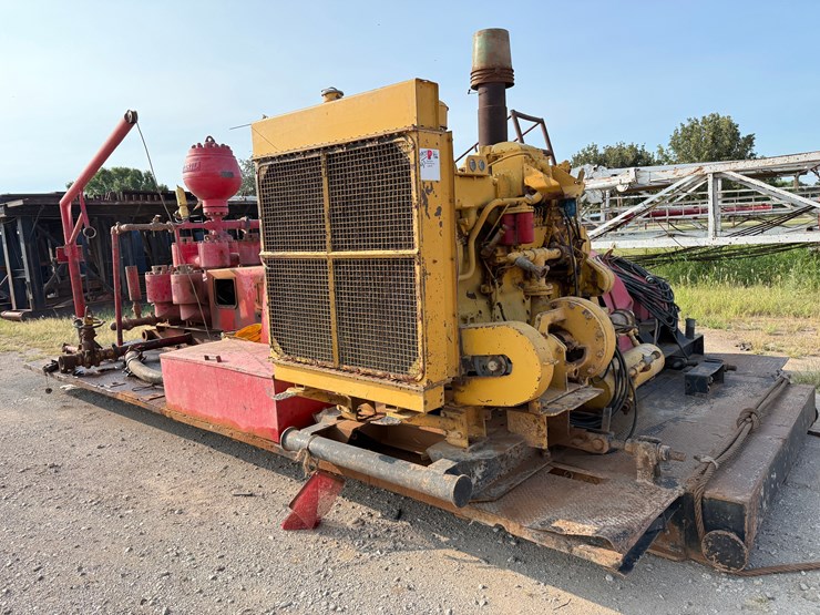 ideco-214-duplex-mud-pump-p/b-caterpillar-d353e-engine,-skidded-image-6