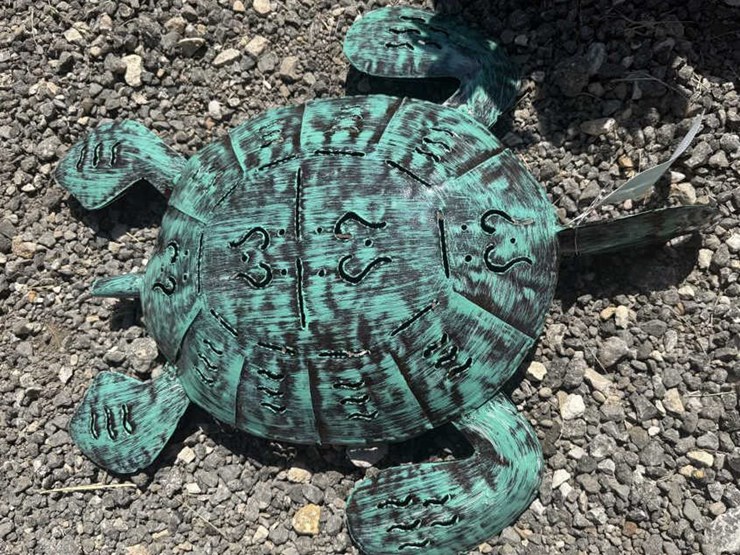 #108-•-metal-art---medium-teal-turtle-image-3
