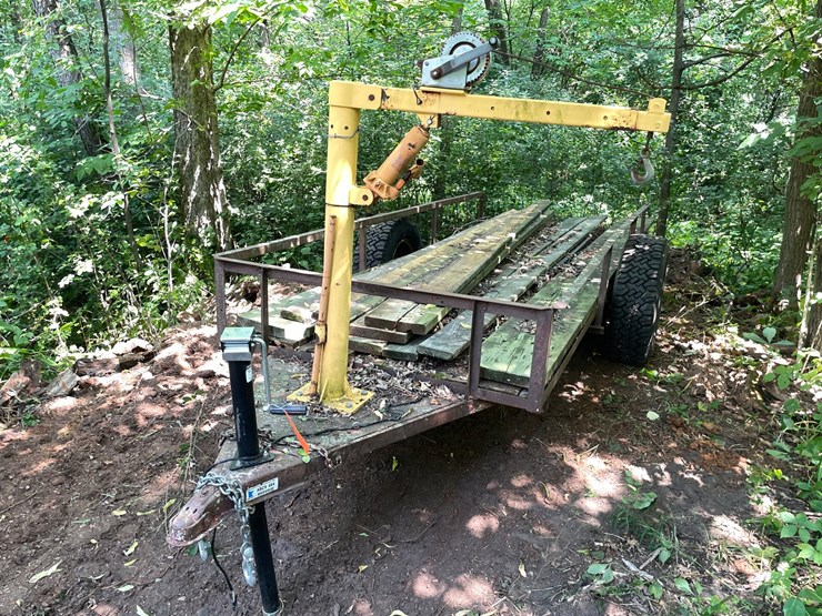 #7004-•-2007-homemade-trailer-with-boom-(sells-bill-of-sale)-image-1