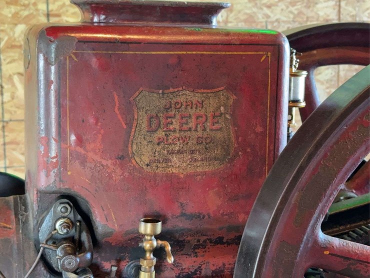 "rare"-stover-john-deere-plow-company-4-horse-hit-and-miss-engine-and-cart-image-37