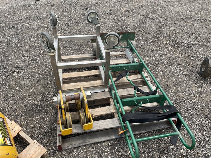 #4569-•-dolly,-aluminum-cart-and-budgit-6,000lb-i-beam-trolley-image-1