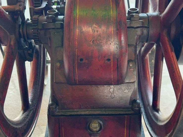 "rare"-stover-john-deere-plow-company-4-horse-hit-and-miss-engine-and-cart-image-11