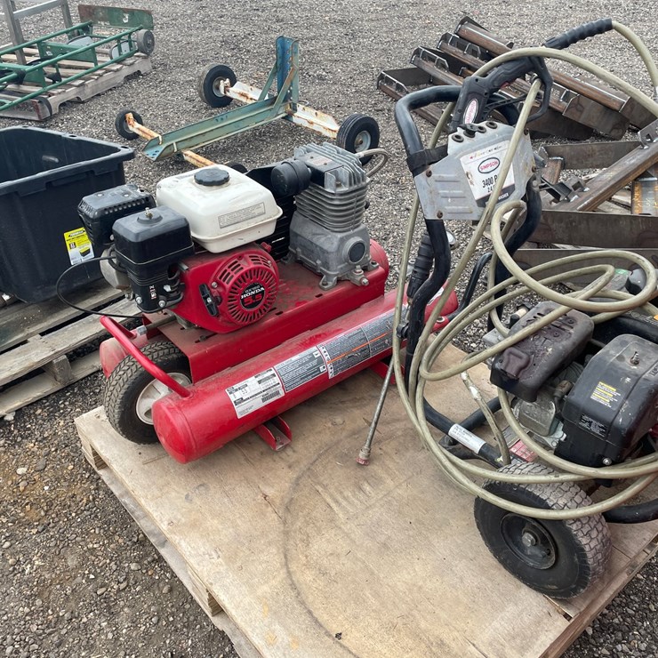 #4566 • Porter Cable Pontoon Air Compressor and Simpson Pressure Washer