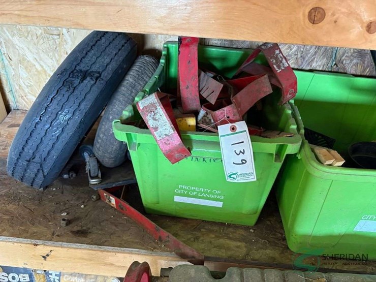 totes-and-contents,-trailer-wheels,-roof-jacks,-pool-filter-and-misc.-image-2