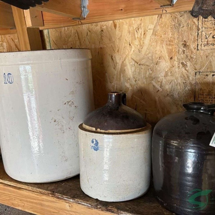 Vintage crocks and jugs