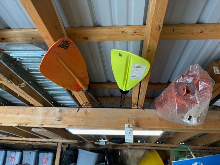 contents-of-rafters---paddles,-ramps,-snow-fence,-bamboo-rods-and-misc.-image-1