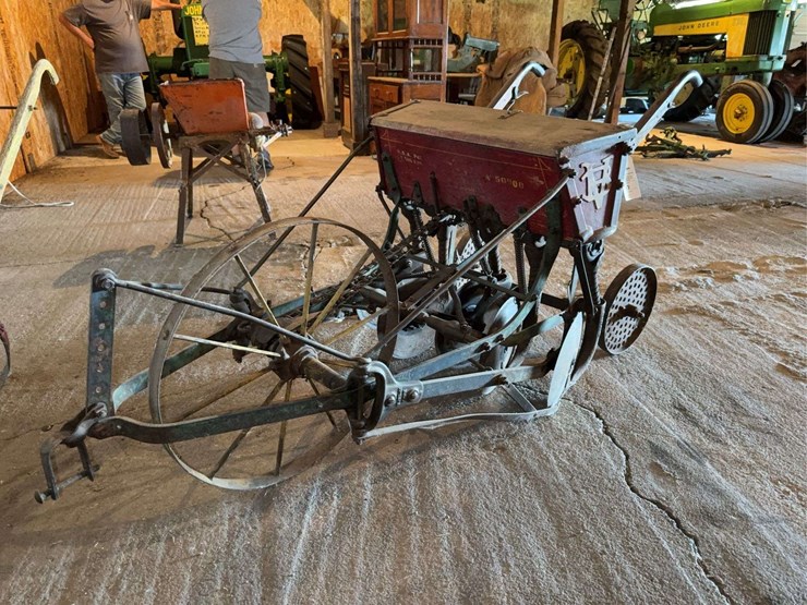 very-nice-original-van-brunt-model-v-grain-drill-image-1