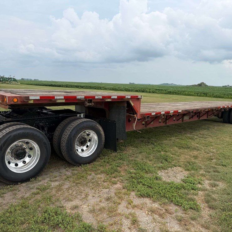 1988 Transcraft Spread Axle Flatbed Trailer, 48’ ( 10 ½’ Upper Deck, 37 ½’ Main Deck), Air Ride, 255