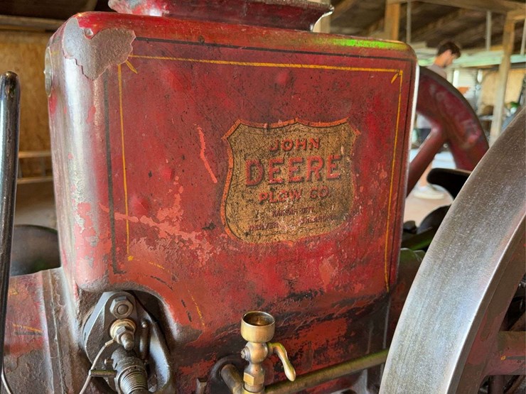 "rare"-stover-john-deere-plow-company-4-horse-hit-and-miss-engine-and-cart-image-28