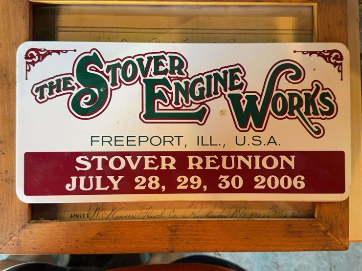 "rare"-stover-john-deere-plow-company-4-horse-hit-and-miss-engine-and-cart-image-46