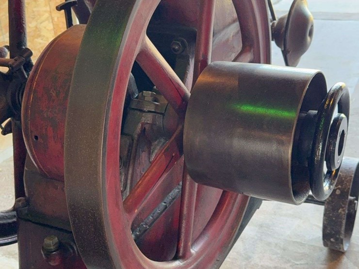 "rare"-stover-john-deere-plow-company-4-horse-hit-and-miss-engine-and-cart-image-10