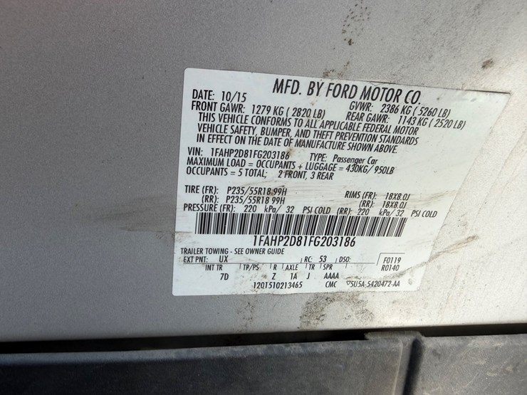 #2391-•-2016-ford-taurus-non-runner(wi-title)-image-11