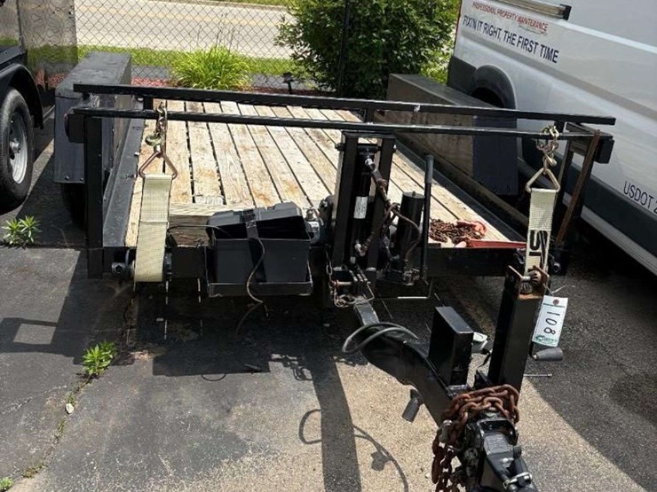 14-ft-tandem-axle-trailer,-low-profile,-with-winch,-weighs-less-than-2500#-image-1