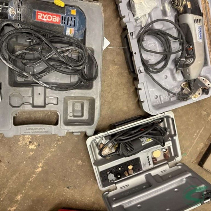 Dremel rotary tools and Ryobi rotary saw