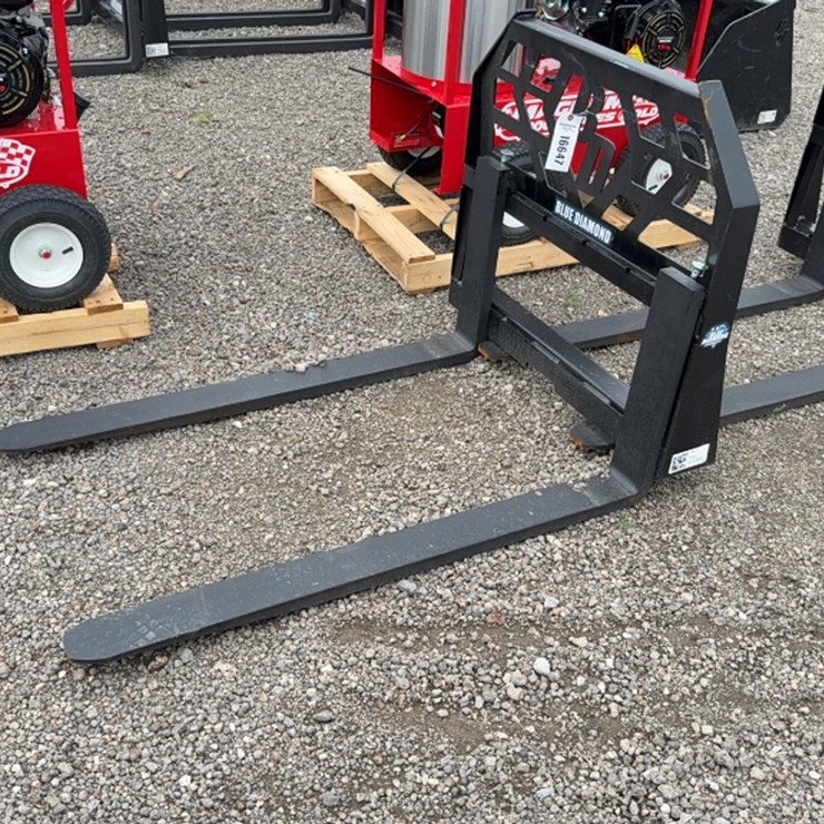 #2072 • BLUE DIAMOND 48" MINI SKID STEER PALLET FORKS