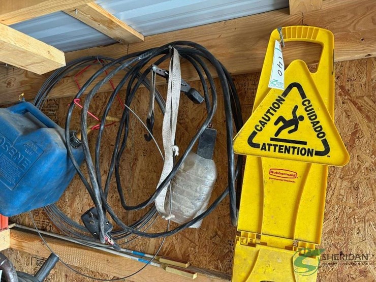copper-wire,-fuel-can-and-caution-sign-image-1