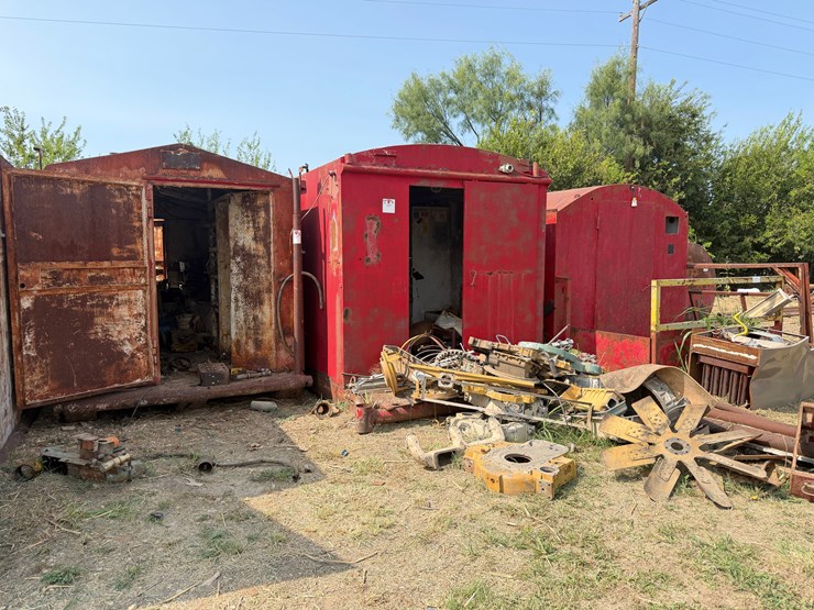 (3)-steel-doghouses-w/-contents-(see-description)-image-1