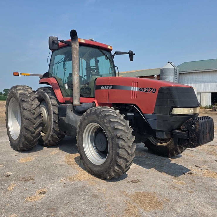 2001 Case IH MX Magnum 270 MFWD Tractor, 5,720 Hours, Power Shift Transmission, 10 Front Suitcase We