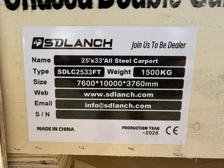#244-•-double-garage-metal-shed-25'-x-33'---sdlc2533-image-4
