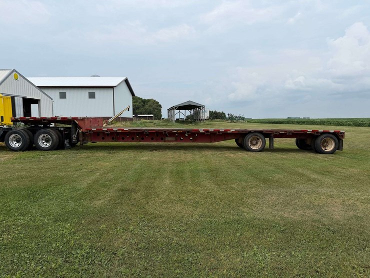 1988-transcraft-spread-axle-flatbed-trailer,-48’-(-10-½’-upper-deck,-37-½’-main-deck),-air-ride,-255-image-2