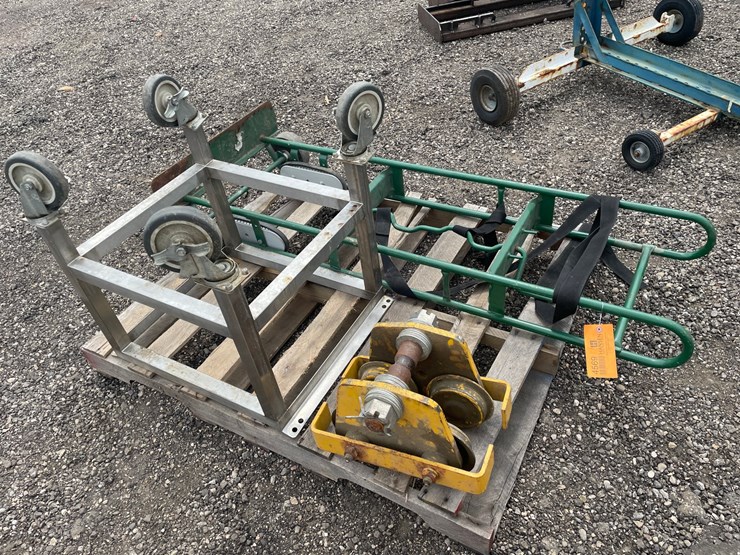 #4569-•-dolly,-aluminum-cart-and-budgit-6,000lb-i-beam-trolley-image-2