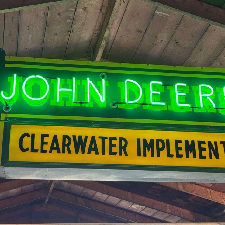 John Deere Double Sided Neon Dealership Sign