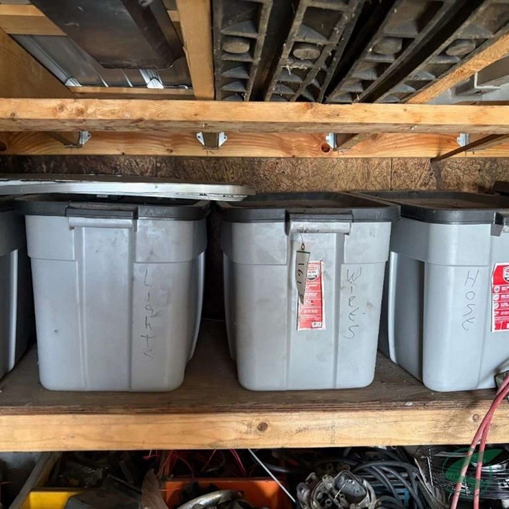 Contents of totes, automotive parts, hoses, wires and misc.